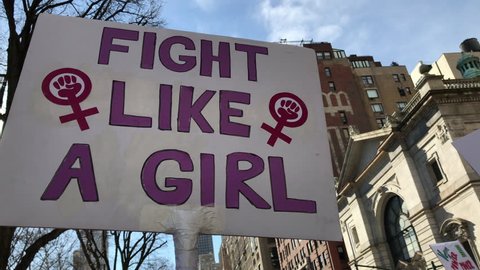 women's march_2018__new york city_fight like a girl sign
