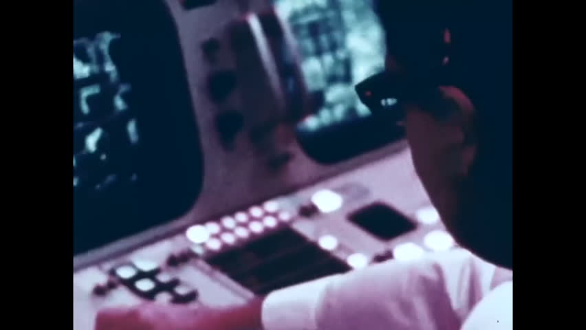 CIRCA 1967 - Space flight centers across America are shown tracking Apollo flights.