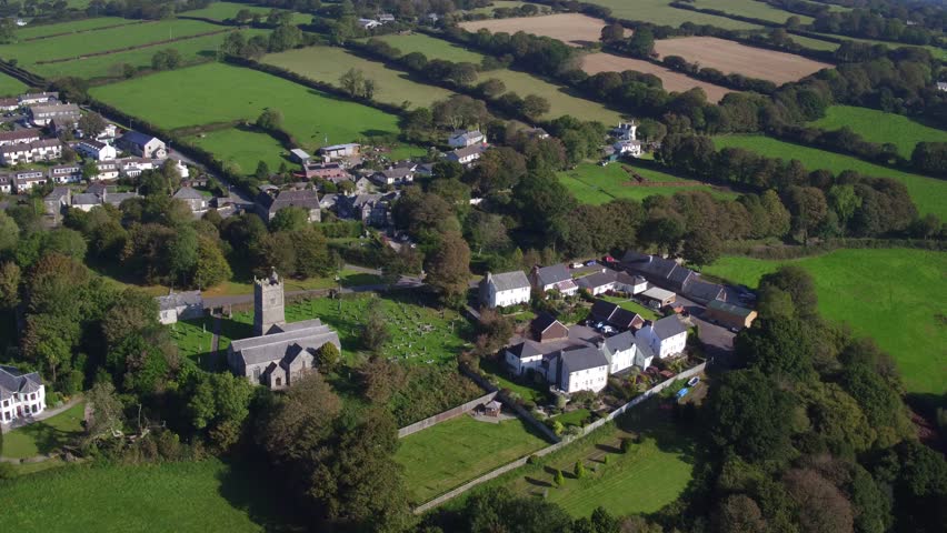 Aerial Shot of Village in Stock Footage Video (100% Royalty-free ...