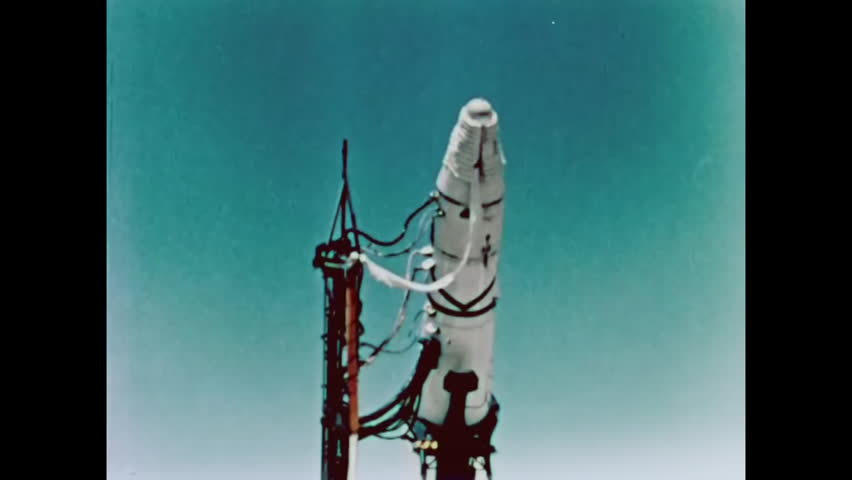CIRCA 1960 - A reconnaissance satellite is launched into deep space.