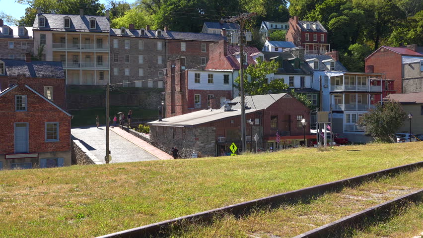 WEST VIRGINIA - CIRCA 2010s - Establishing shot of Harpers Ferry West Virginia.