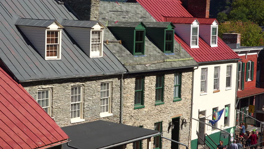 WEST VIRGINIA - CIRCA 2010s - Establishing shot of Harpers Ferry West Virginia.