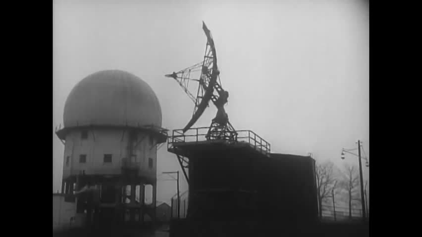 CIRCA 1950s - A missile is fired by the control center to explain the way strong artillery functions in military defense in the 1950s.
