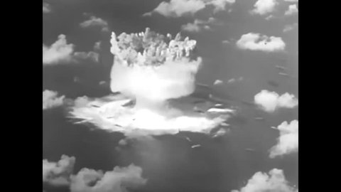 CIRCA 1950s - Atomic bomb blast on Bikini Atoll in 1946.