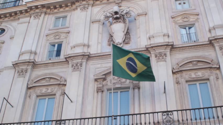 Brazilian flag in embassy in rome