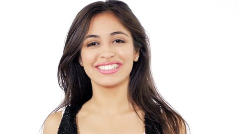 Cute Shy Latina Girl Smiling Video Stock A Tema 100 Royalty Free Shutterstock
