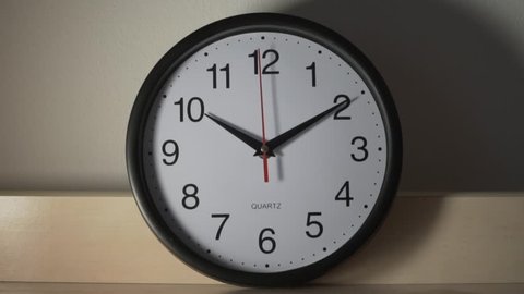 Wall clock are running. Timelapse