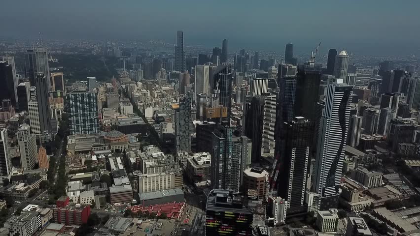 Melbourne City buildings (Aerial view)