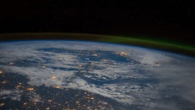 11th December 2011: Planet Earth seen from the International Space Station with Aurora Borealis over atlantic, Time Lapse 4K. Images courtesy of NASA Johnson Space Center : http://eol.jsc.nasa.gov