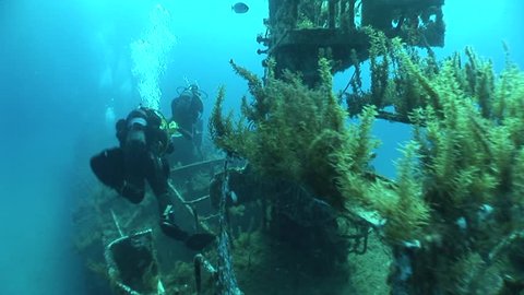 exploring the ship wreck underwater malta