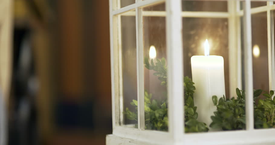 Lit Candles In church