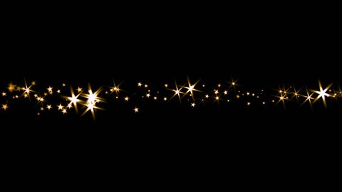 Sparkling Stars - Trail Transition - Golden Light Rays - 4K - 4 colorful dazzling particle trails for holiday intro, revealer, transition, background, overlay. Blend as Add, Screen, Lighten for the bl