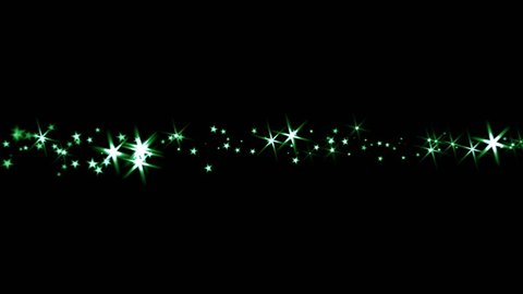 Sparkling Stars - Trail Transition - Green Light Rays - 4K - 4 colorful dazzling particle trails for holiday intro, revealer, transition, background, overlay. Blend as Add, Screen, Lighten for the bl