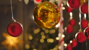 Colorful christmas balls. Set of isolated realistic decorations