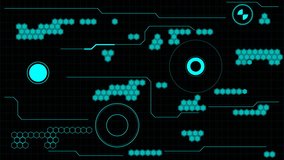 HUD Futuristic Spin Circle Future Communication Concept Background. Green Graphic Motion Abstract Hexagon And Connection Circuit Board Trace Running Loading Idea Design. - Powered by Shutterstock - Get 15% off with code: PIKWIZARD15