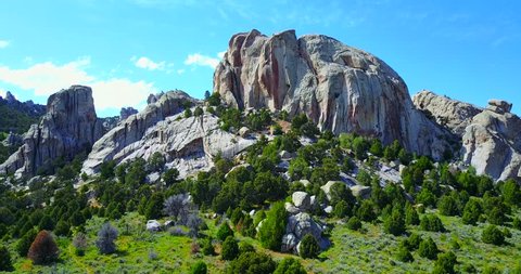 Castle Rocks Idaho - Dramatic Jutting Rock Formation On Gray Granite Cliffs