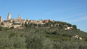 Panorama of the medieval town of San Gimignano. Tuscany, Italy
