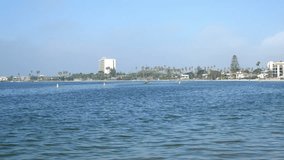 High quality video of bay view in San Diego in 4K
