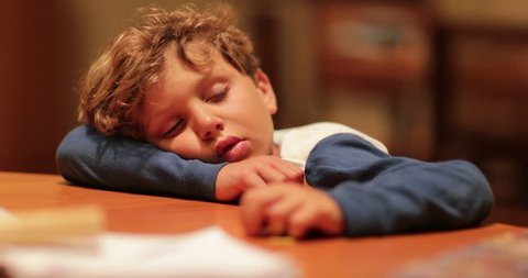 Tired Child Fell Asleep With Stock Footage Video 100 Royalty Free Shutterstock