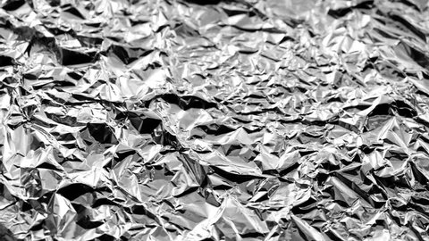 Black and white aluminium foil abstract video 