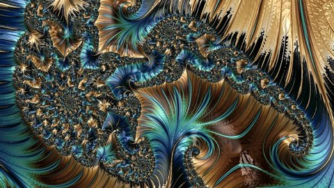 Colorful  Mandelbrot Fractal Design and motion. Kaleidoscope
