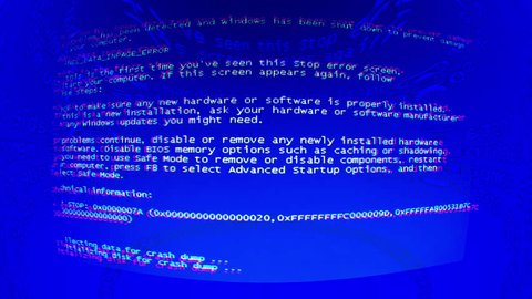 Sequence Changing Blue Screen Data Computer Stock Footage Video (100% ...