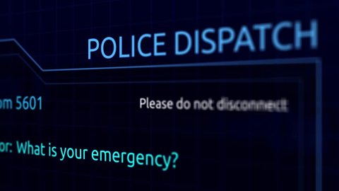 Online Police Dispatch Chatroom Graphics - Someone is in the house