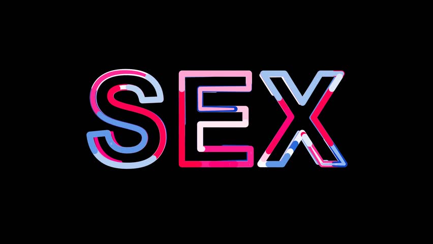 text sex letters different colors appears: стоковое видео (без лицензионных...