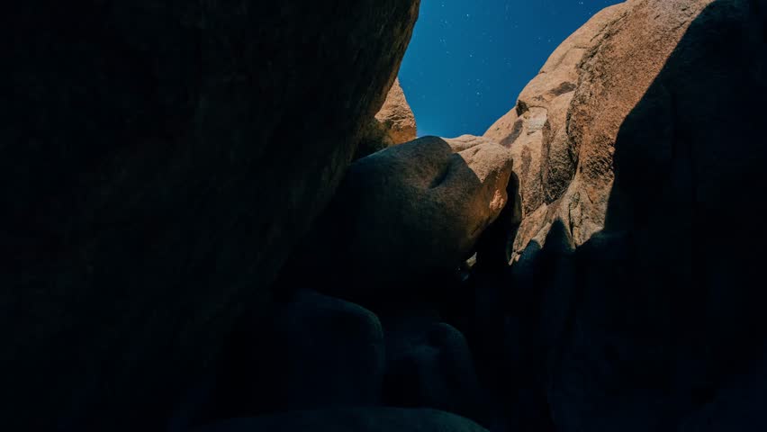 A rock cave in Joshua Tree, California. 