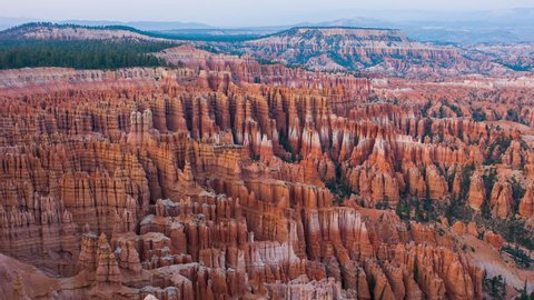 Spectacular view at the cliffs. Amazing mountain landscape. Breathtaking view of the canyon. Bryce Canyon National Park. Utah. USA. 4K, 3840*2160, high bit rate, UHD
