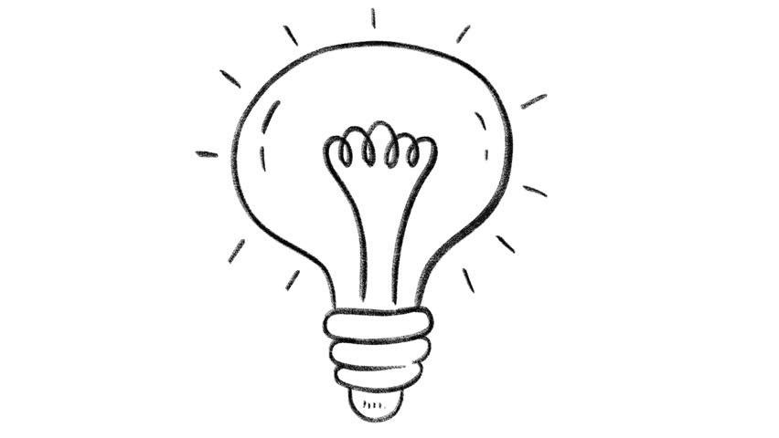 Light bulb hand drawn animation