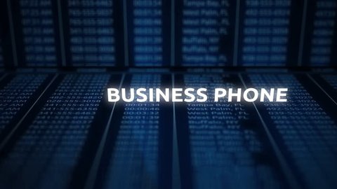 Sliding over digital cell phone bill statement with text - Business Phone