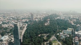 Skyline city drone. Video. Skyline of Pattaya from aerial view, Pattaya city, Chonburi, Thailand