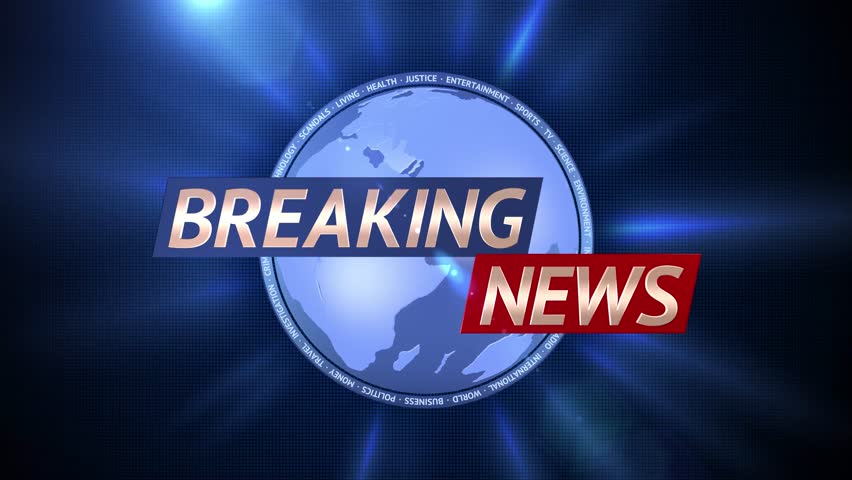 Breaking News. Broadcast Graphics Title. Blue Background Royalty-Free Stock Footage #1007043340