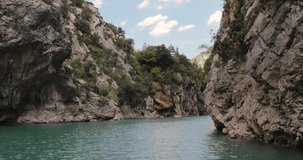 The magnificent  rocks over the canyon and river Verdon. National park Merkantur, Provence, France
