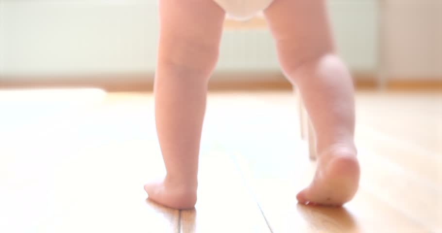 Baby Walking Feet Dream Blurry Stock 