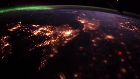 3 videos in1. Planet Earth seen from the ISS. Earth and Aurora Borealis from ISS. Elements of this video furnished by NASA.