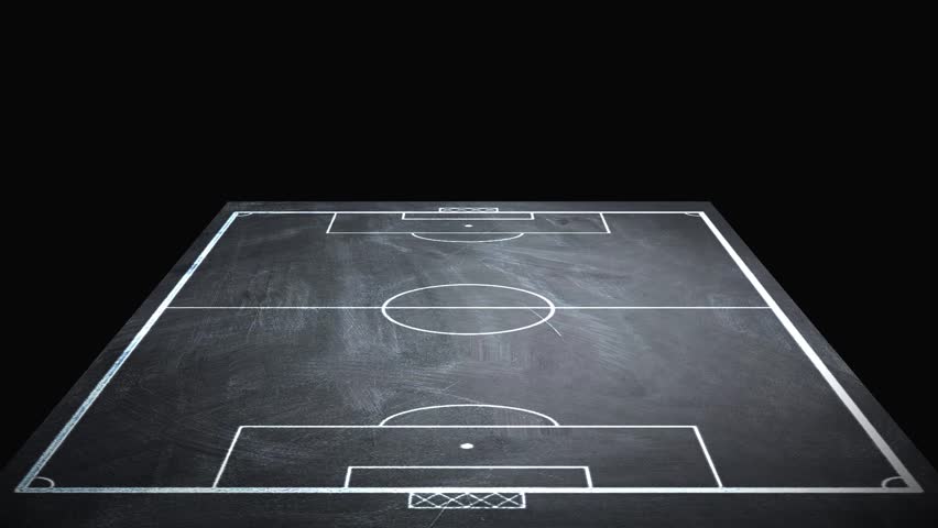 Tactics and scheme of soccer or football game on chalk board. Royalty-Free Stock Footage #1007076430