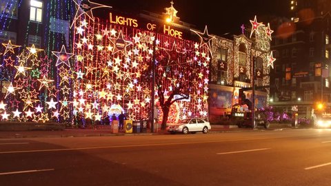 Vancouver Burrard Street Christmas Lights