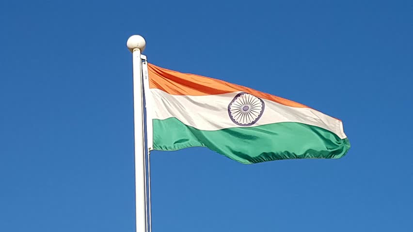 Indian Flag Waving in Air Stock Footage Video (100% Royalty-free ...