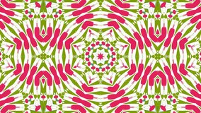 Hypnotic kaleidoscopic stage visual loop background for music. Abstract multicolored motion graphics. Beautiful bright ornament.
