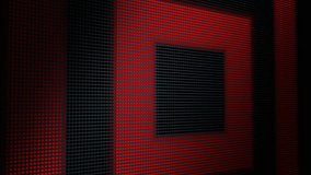Rectangles Animation on Black Background, LED Display Rectangle Transition. Seamless Loops.