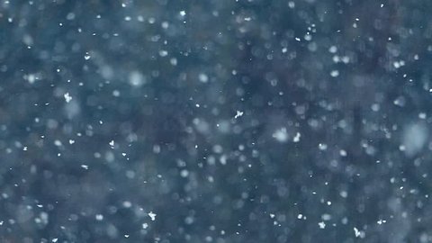 Slow motion snow falling, relaxing nature background, super-slow motion seamless loop