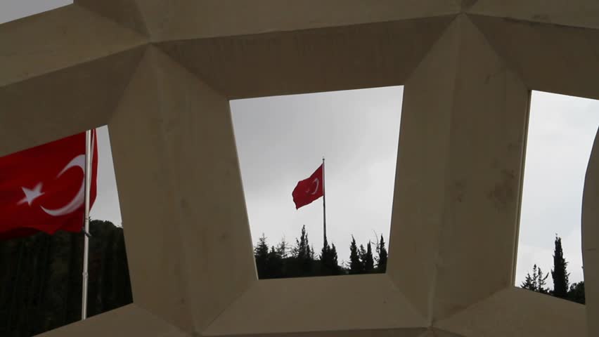 15th July monument and turkish flag