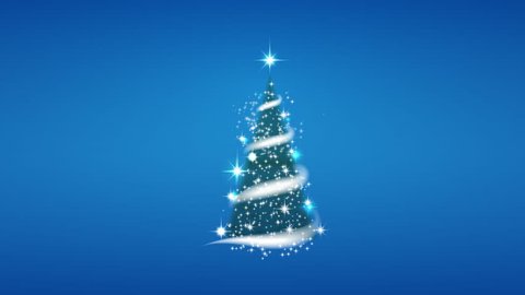 4k Animated Christmas Tree On Blue Stock Footage Video 100 Royalty Free 22422706 Shutterstock