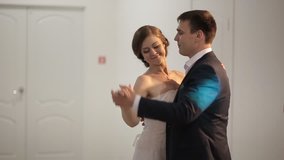 Just married couple is dancing at wedding party. - Powered by Shutterstock - Get 15% off with code: PIKWIZARD15