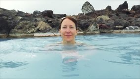 Iceland Thermal Bath
Video of a girl enjoying relaxing time in a thermal bath