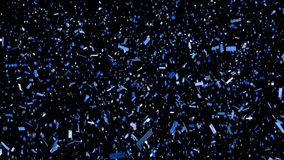 Confetti #9 - Dark blue confetti with alpha channel. Pre-keyed. Loopable. ProRes 444 with transparency, can be put over anything. See porfolio for similar and much more! - Powered by Shutterstock - Get 15% off with code: PIKWIZARD15