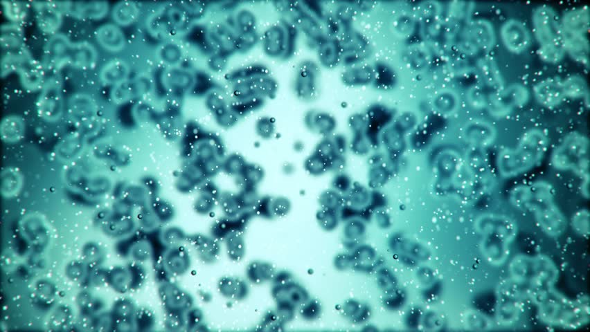 4K with alpha, high definition microbiology, blue… - Royalty Free Video