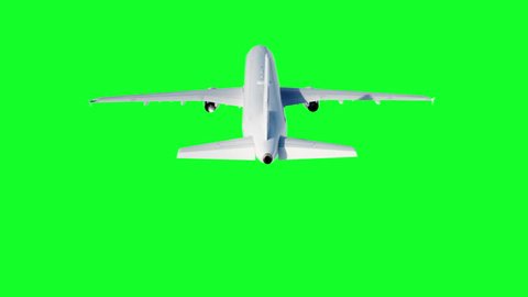 Passenger Flying Plane Animation Condensation Trail Stock Footage Video ...